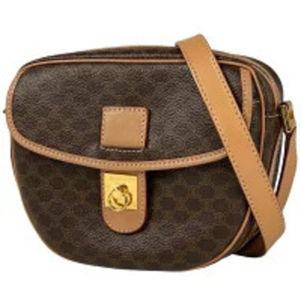 Celine Macadam shoulder bag cross Body Belt Bum Crossbody canvas brown